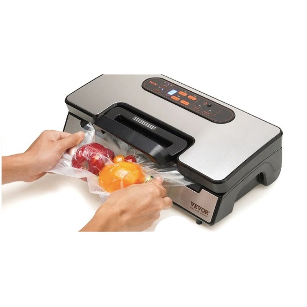 Stemily Vacumeermachine - RVS - Marineer Functie - Inclusief Vacuumzakken en Folie - 40.6 cm x 20 cm x 15.6 cm