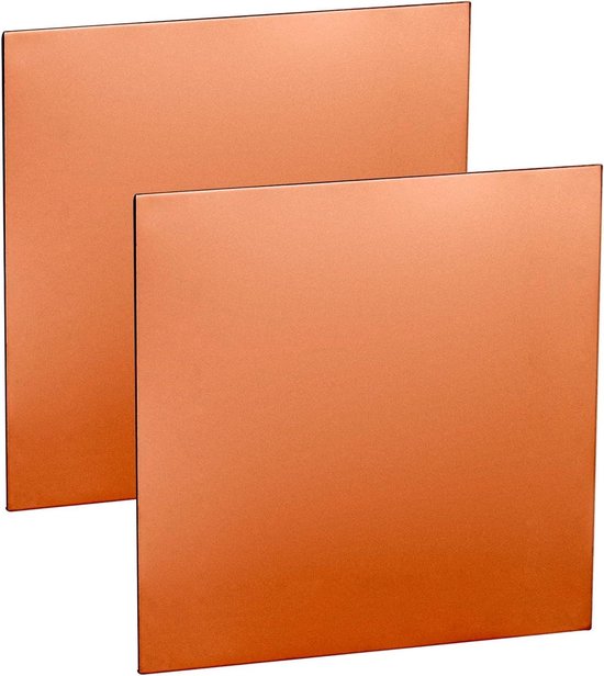 2 Stück Reine Kupferbleche 100x100mm - Ideal Für DIY, Elektronik & Schmuck