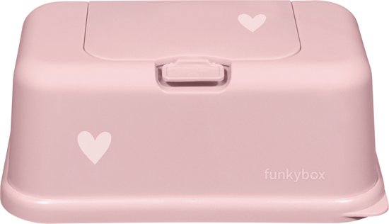 Funky Box billendoekjes box Little heart pale pink