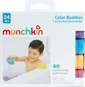 Munchkin Bruistabletten voor in bad - Color Bombs Navulling - 40 Stuks Bruistabletten - badbruistabletten - Ontworpen voor gebruik met de Munchkin ColorMix Lab en Color Buddies