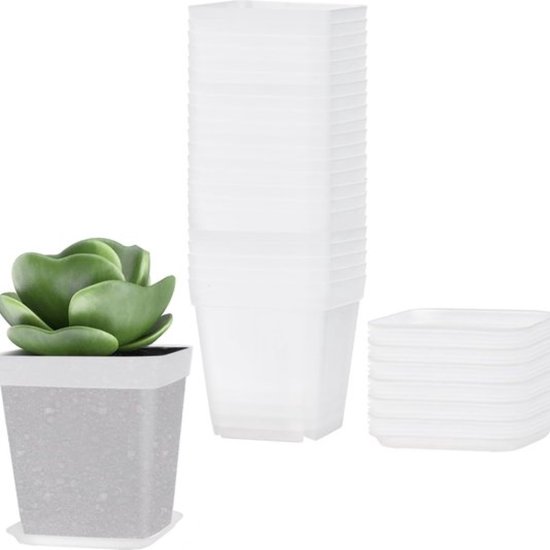 Set van 3 hangende plantenpotten aan de muur, 8,5 zelfbewaterende Set van 3 hangende plantenpotten aan de muur, 8,5 zelfbewaterende