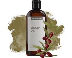 ZenGrowth® Jojobaolie 150 ml – huidolie, baardolie, haarolie, gezichtsolie – 100% puur & onbewerkt – Jojoba massageolie – koudgeperst