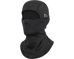 Somstyle Fleece Helmmuts - Balaclava voor Winter - Motor / Scooter Bivakmuts - Zwart