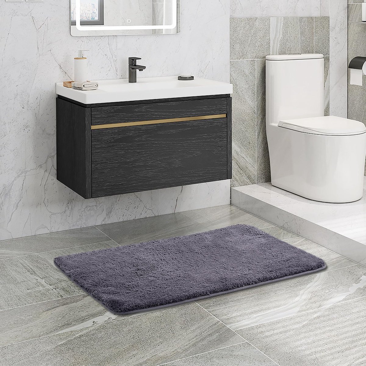 La'Moussawi ® Binnenhuis Antislip Badmat voor Comfort en Absorptie in Verschillende Kleuren en Maten