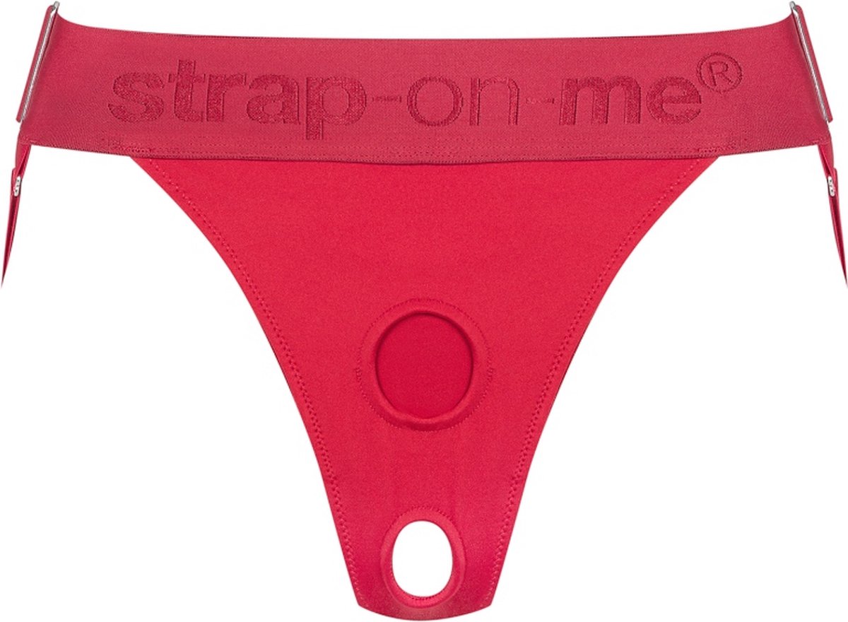 Goedkoopste Strap-On-Me - Unique - Strap-On Harnas - Voor Dubbele Penetratie - Rood