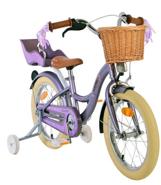 Volare Blossom Kinderfiets - Meisjes - 16 inch - Paars van Volare — afbeelding 3