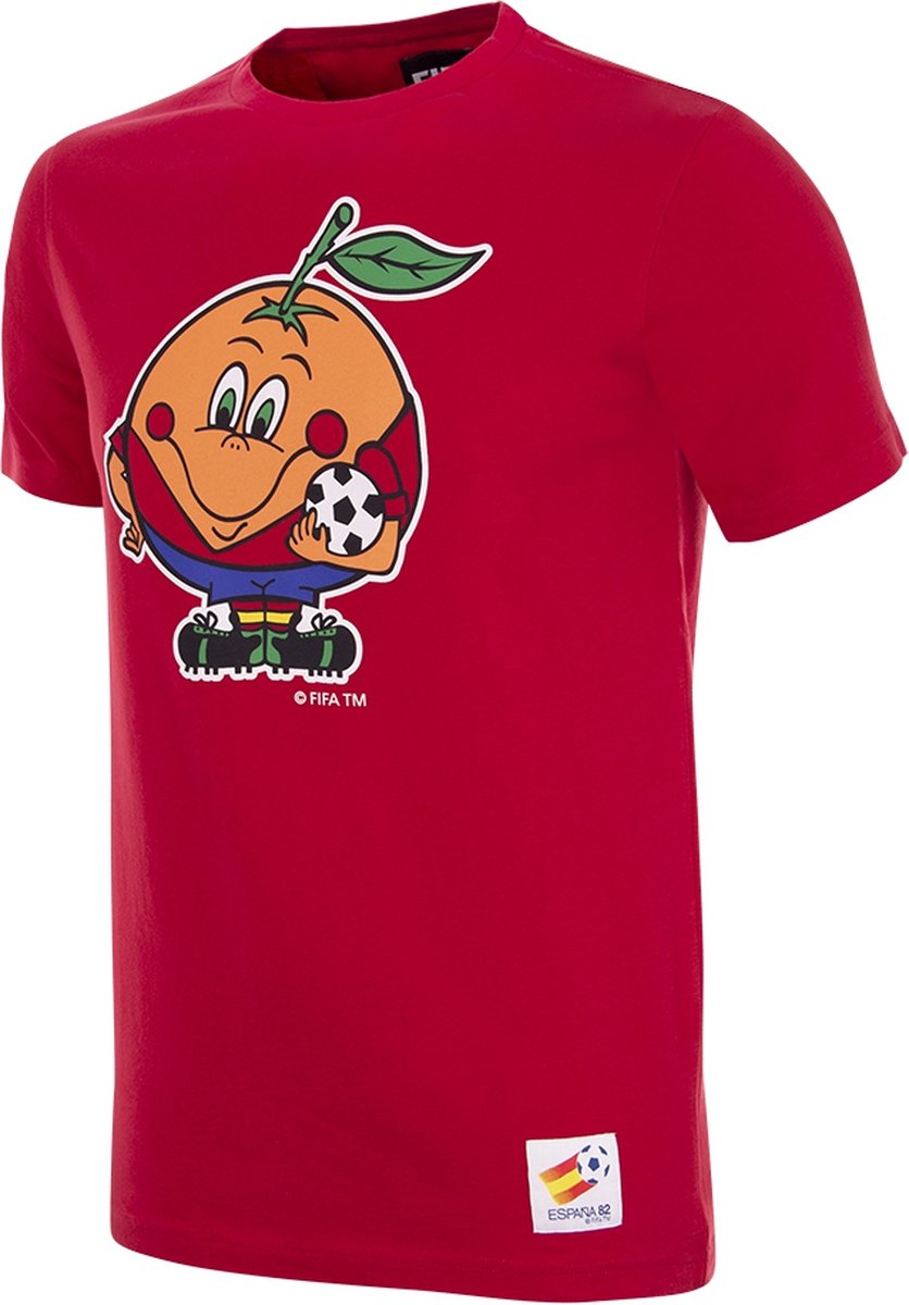 COPA - Spanje 1982 WK Naranjito Mascot T-Shirt - Heren - Rood - XS