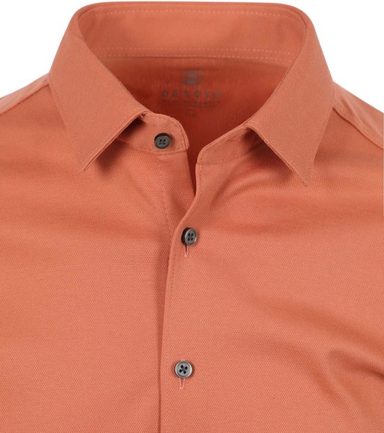 Desoto - Chemise Jersey Manches Courtes Oranje Peach - Homme - Taille S - Coupe Slim