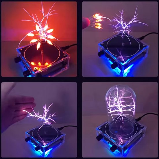 Tesla Coil multifunctioneel - Tesla Music Tesla Coil -luidspreker - bluetooth speaker Tesla Coil - draadloze transmissieverlichting, experimentele producten voor wetenschap en onderwijs - Musical Tesla Coil Arc Plasma Speaker, Bluetooth van Merkloos — afbeelding 4