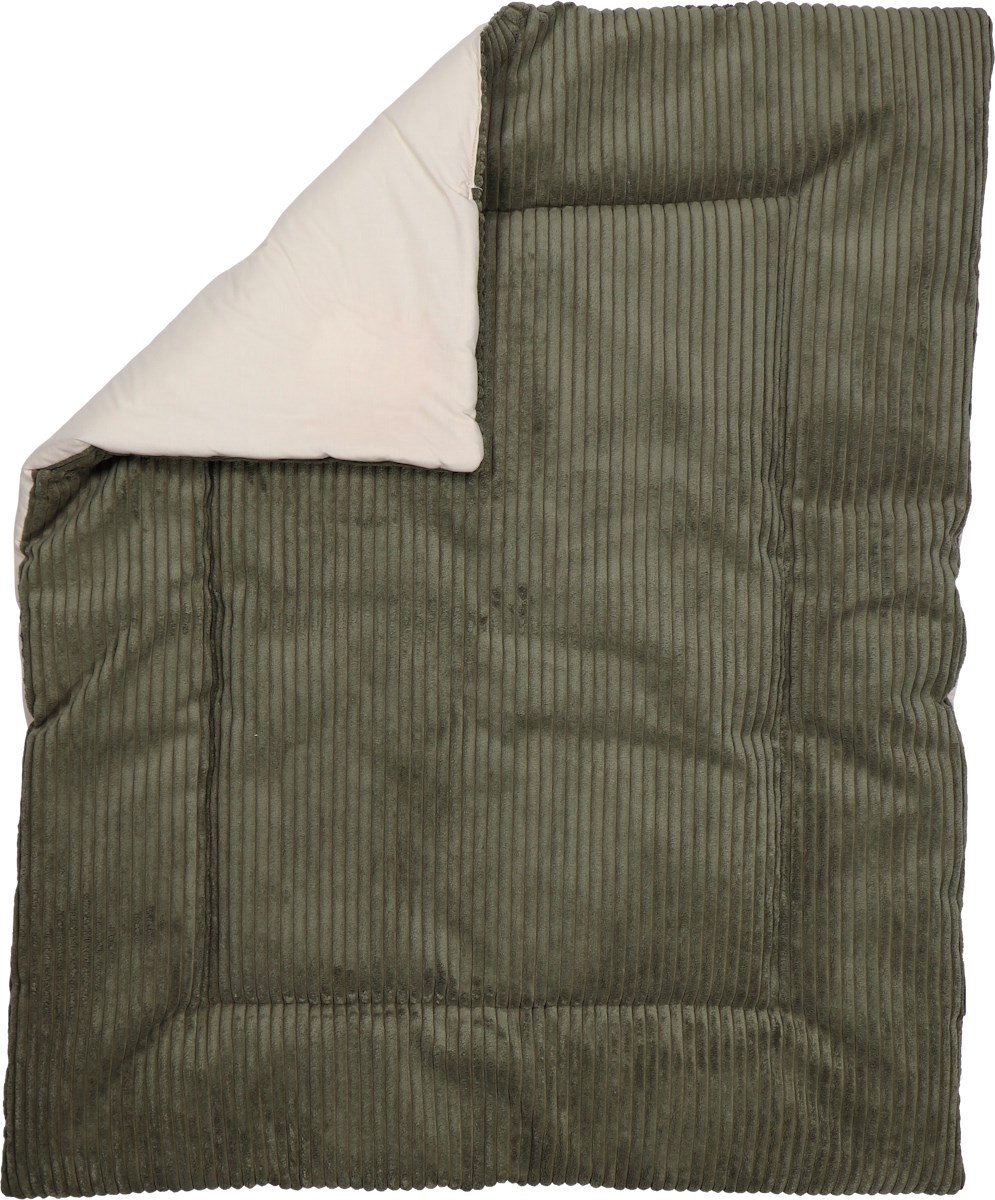 MamaLoes Velours Rib Groen 80 x 100 cm Omkeerbaar Boxkleed