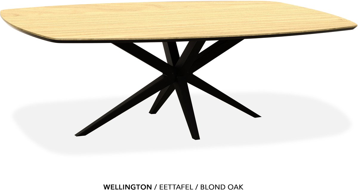 Maxfurn Deens ovale eettafel 190x102cm met verjongde rand | Zeer krasvast | Kleur: Blond oak