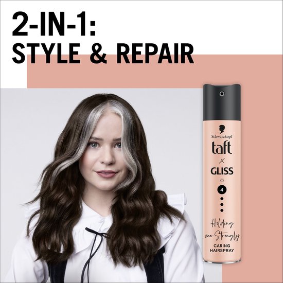 Taft x Gliss Holding Me Strongly - Haarstyling - Haarverzorging - Hairspray - Alle Haartypes - Voordeelverpakking - 6 x 250 ml