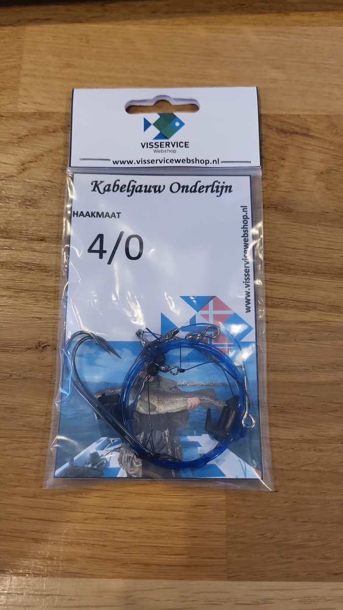 Kabeljauw Onderlijn - Haakmaat 4/0 - Visservice - Zeevissen