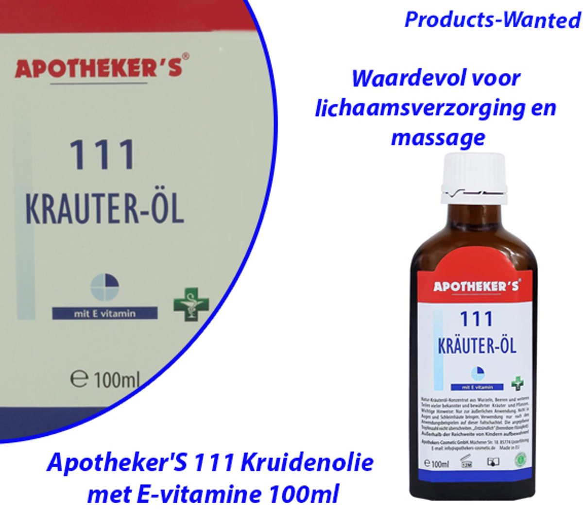 2-Flessen Apotheker’S 111 Kruidenolie met E-Vitamine 100ml