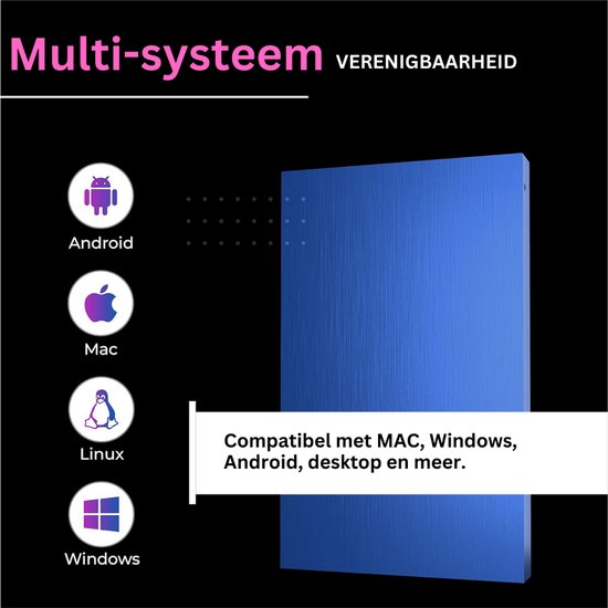 ApexArte® Harde Schijf Extern - Draagbare - 1TB Opslag van Merkloos — afbeelding 2