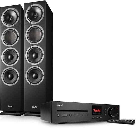Teufel THEATER 500 KOMBO 2 - Compleet stereosysteem met vloerstaande speakers & cd-receiver - Bluetooth, wifi, Spotify Connect, DAB+, HDMI
