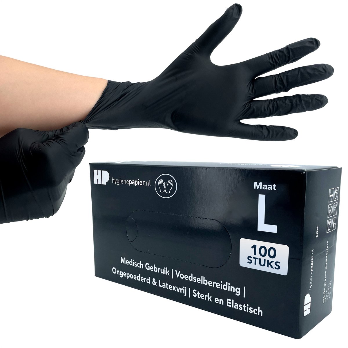 Handschoenen Soft Nitril | Ongepoederd | Zwart | 100st | KSMG