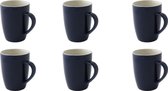 Palmer - Colors - Beker - Mok - 6 stuks - 18 cl - Blauw - Porselein - Koffiekopjes