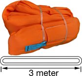 TETRA Tools - RS-50T3M - Polyester rondstrop - Werklast 50 ton - Lengte 3 m - Ronde Hijsband - Oranje