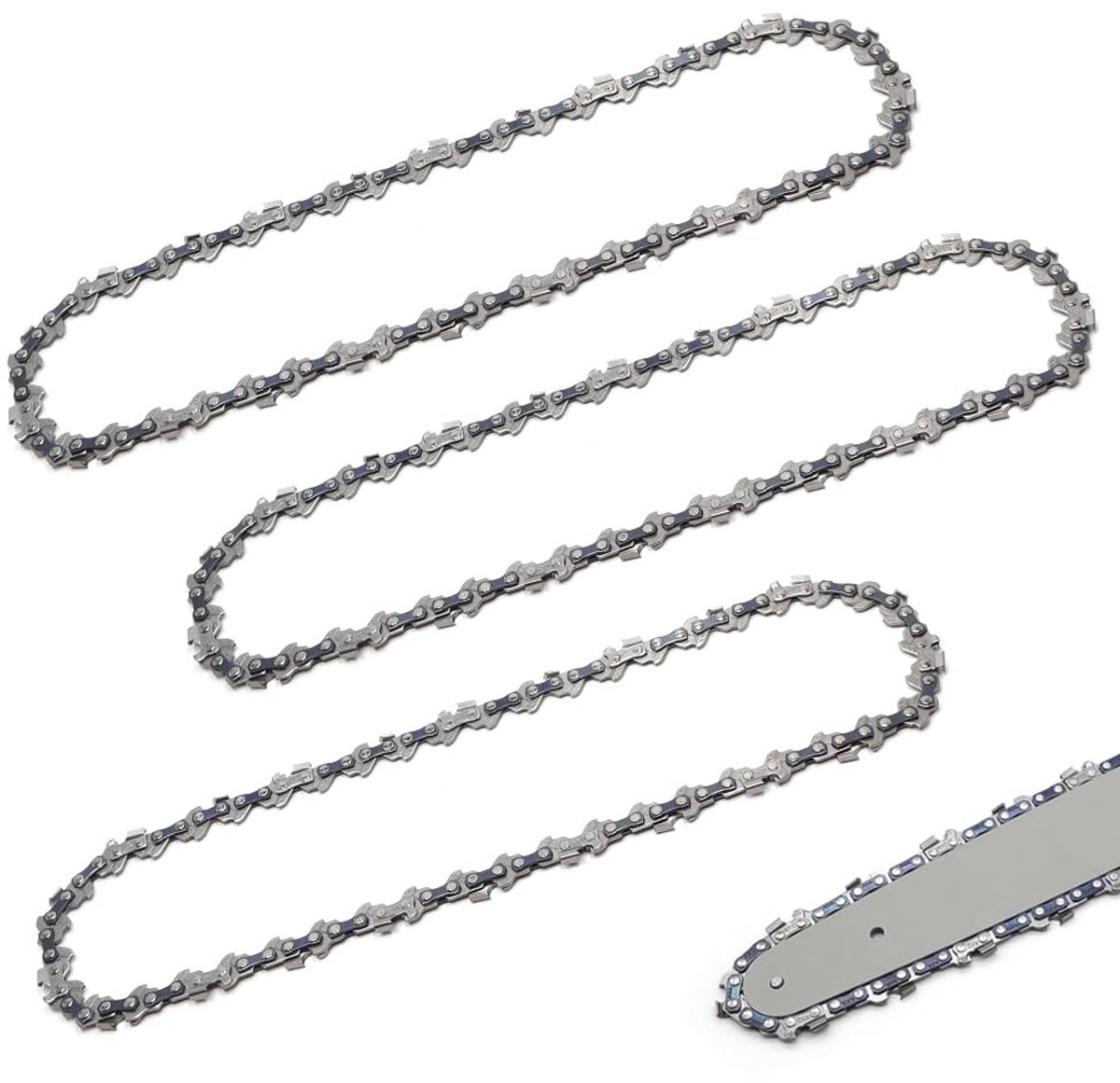 3 Stuks 8 Inch Zaagketting voor Mini-Kettingzaag - Reservekettingen voor Tuinfrezen