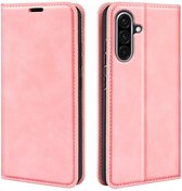 Étui Bookcase de Luxe MobyDefend Samsung Galaxy A36 - Fermeture magnétique - Rose - Compatible avec : Samsung Galaxy A36