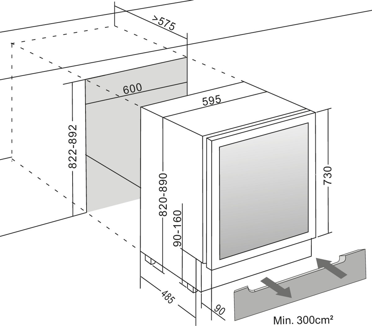 Wine Klima D46T-OB73 Wijnklimaatkast Onderbouw 2-Zones 39 - afbeelding 3