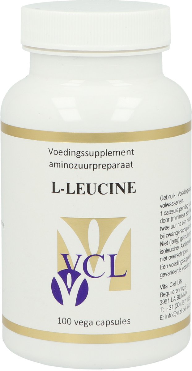 Goedkoopste Vital Cell Life L-Leucine 400 mg Capsules 100 st
