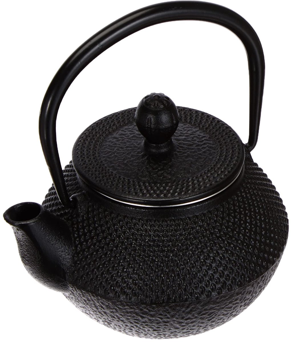 My Ninki ® Traditionele Gietijzeren Theepot met Geëmailleerde Binnenkant en Roestvrij Filter, 300ml Capaciteit