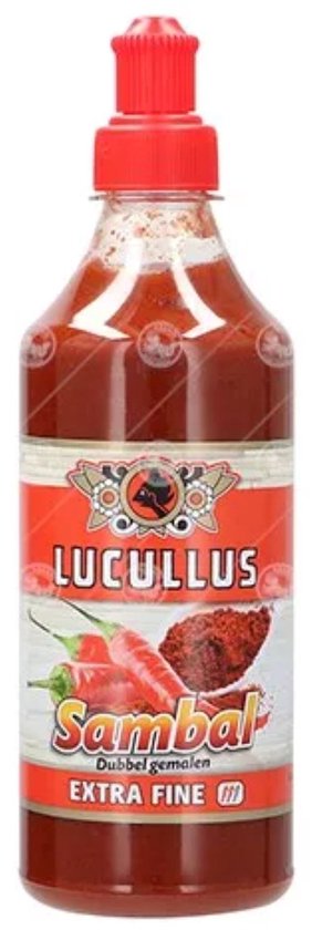 Lucullus | Sambal extra fijn 500 ml | dubbel gemalen | oelek | pittig