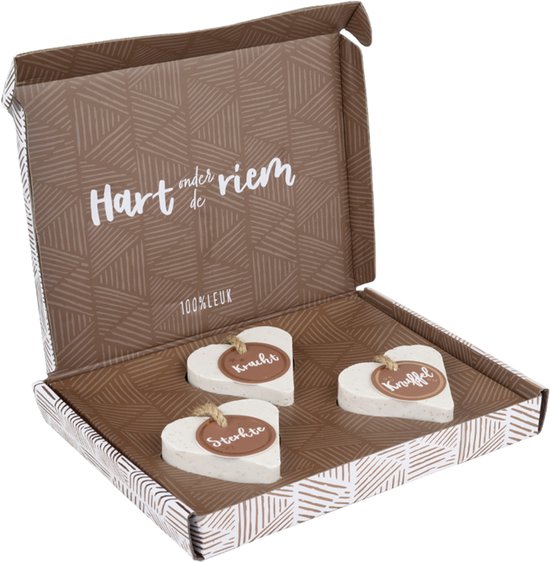 cadeau iemand sterkte wensen met hartzeep
