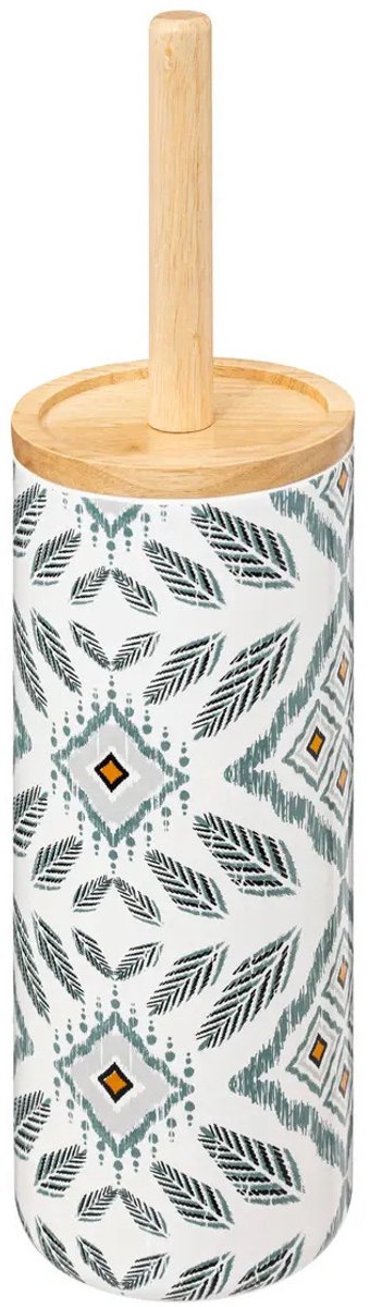 5Five Hapache Toiletborstel in houder Ø11xH38cm - Groen multi