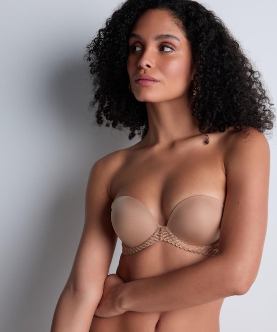Aubade Sheer Emotion Strapless Bh 4MP06 Sand - maat EU 75F / FR 90F