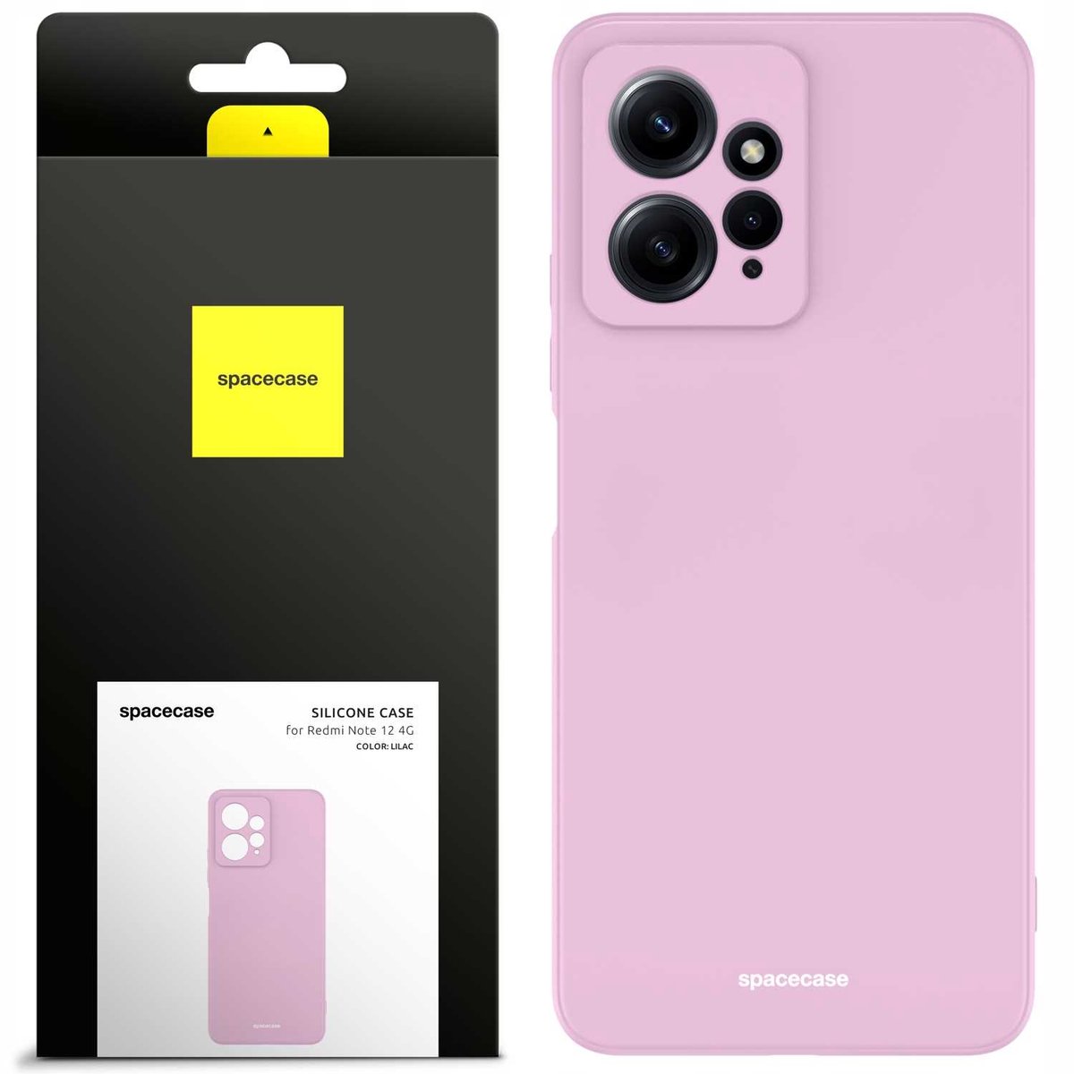Spacecase Siliconen Hoesje Voor Xiaomi Redmi Note 12 4G Lilac