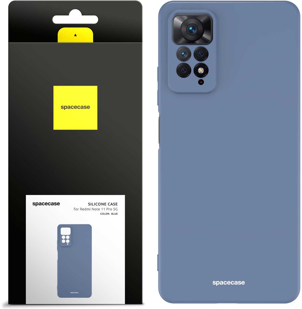 Spacecase Siliconen Hoesje Voor Xiaomi Redmi Note 11 Pro 5G Blauw
