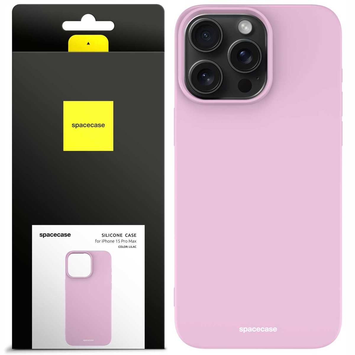 Spacecase Siliconen Hoesje Voor Iphone 15 Pro Max Lilac Bescherming