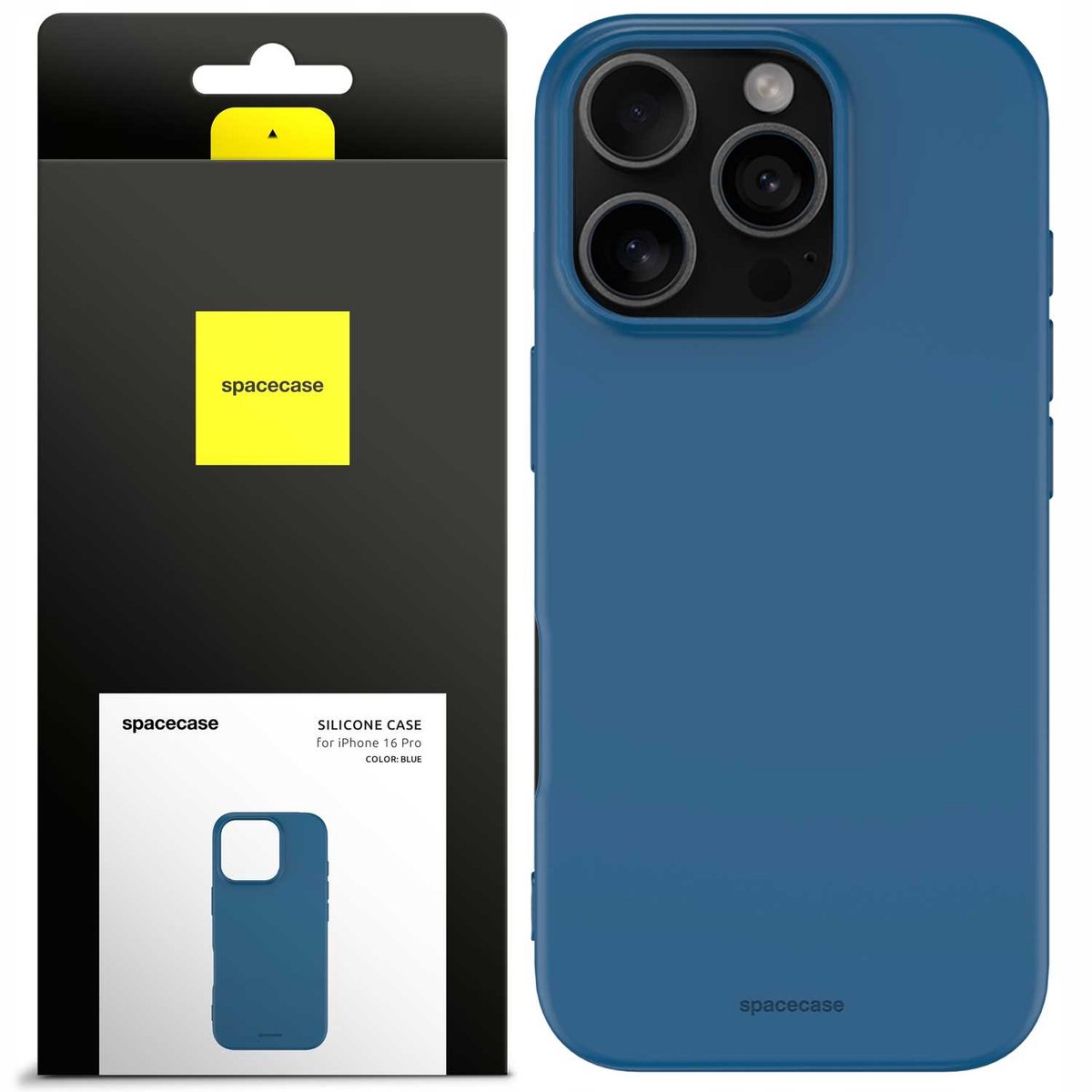 Spacecase Siliconen Hoesje Voor Iphone 16 Pro Blauwe Cover