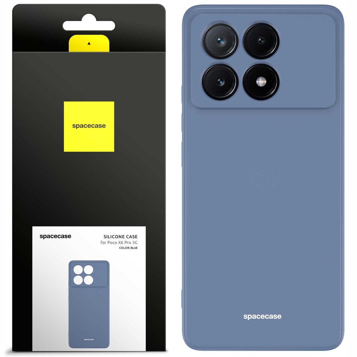 Spacecase Siliconen Hoesje Voor Poco X6 Pro 5G Blauw