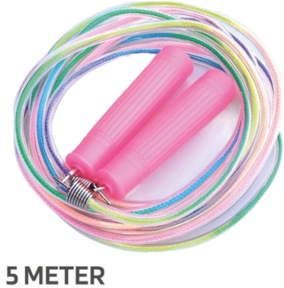 Jobber - Lang springtouw kinderen - Regenboog - Unicorn - 5 meter
