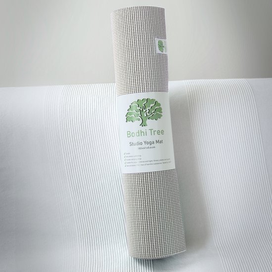 Bodhi Tree® Yogamat 6mm - 183x61cm - Studio Yoga Mat Extra Dik - Anti slip Yogamatten met Draagriem - Fitnessmat Sport Mat - Wit Zandkleur van Bodhi Tree® — afbeelding 2