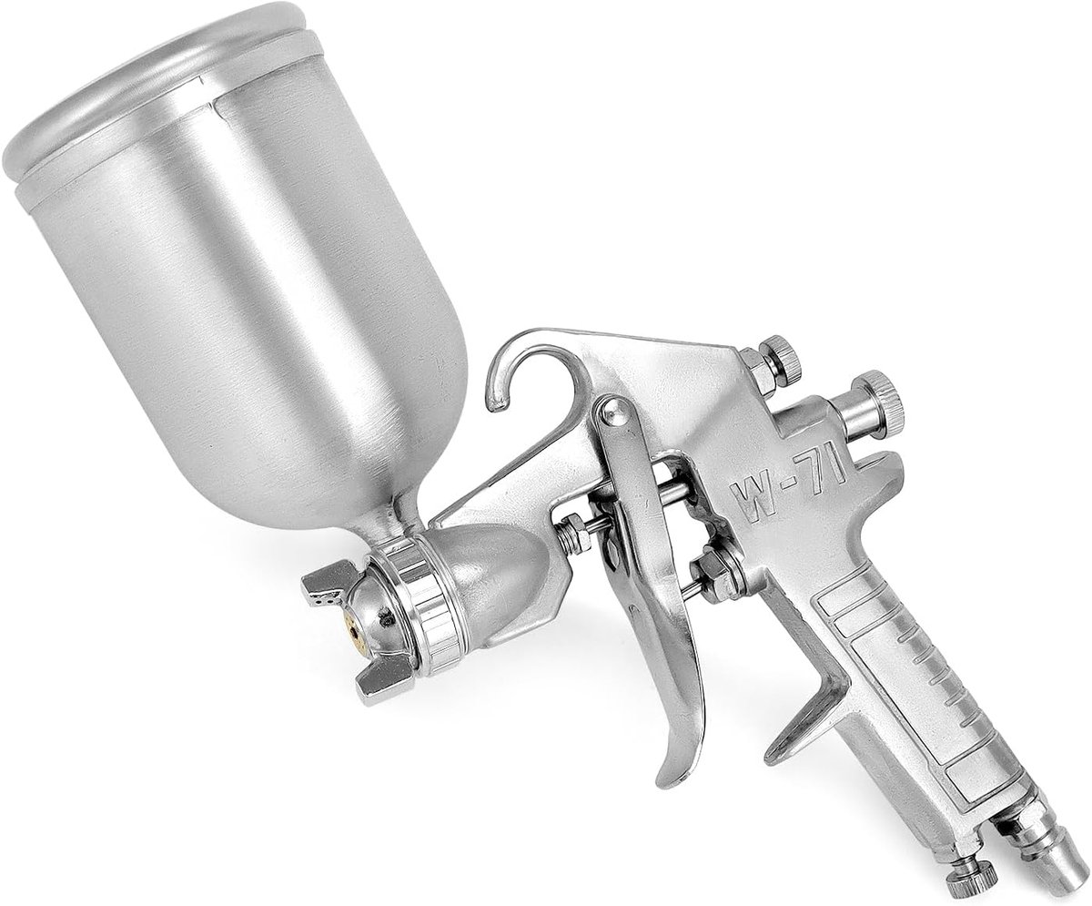Verfspuitpistool met doorstroombeker - 400ml volume, Ø 1,5 mm spuitmond voor verfwerk