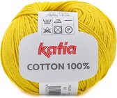 Katia Cotton100% Mosterd Geel - 1 bol - haakkatoen - amigurumi - haken - breien - haken - breien - katoen - wol - garen - breiwol - breigaren
