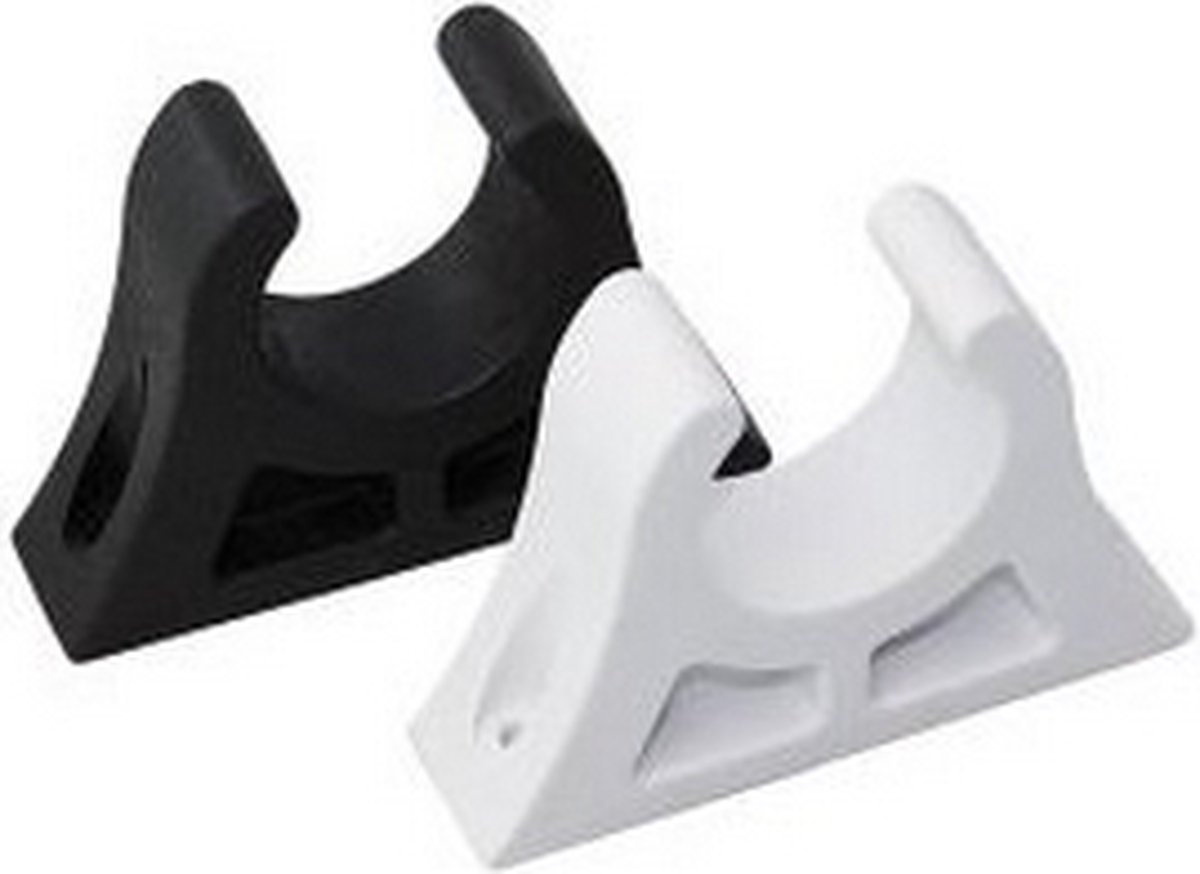 Bootshaak houder klem (Per 2 verpakt) - Diam. 25mm - Wit