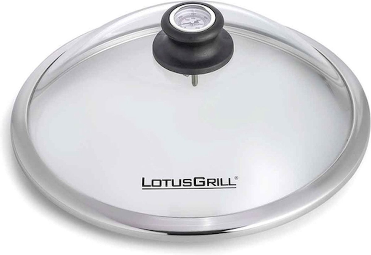 LotusGrill Glazen deksel voor Mini - Ø290mm - Met geïntegreerde thermometer