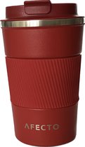 koffie to go beker | coffee to go | isolerende beker rood | herbruikbaar | inhoud 380 ml