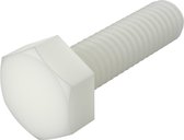 (6 STUKS) M10x25 TAPBOUT ZESKANT NYLON (POLYAMIDE) DIN 933 (ISO 4017)