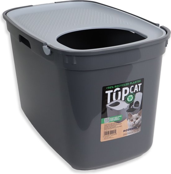 Moderna kattenbak topcat grijs 39 x 39 x 58,5 cm
