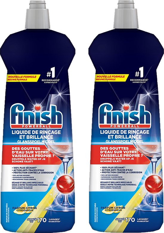 Finish Liquide de Rinçage Lave-Vaisselle Brillance et Séchage 800