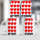 Mokken I love my wife / I love my husband - Liefde - koppels - cute - cadeau - love - couple