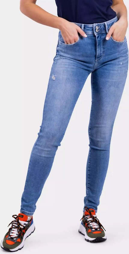 Guess Shape Up Jeans Femme - Pantalon - Blauw - Taille 30 | bol