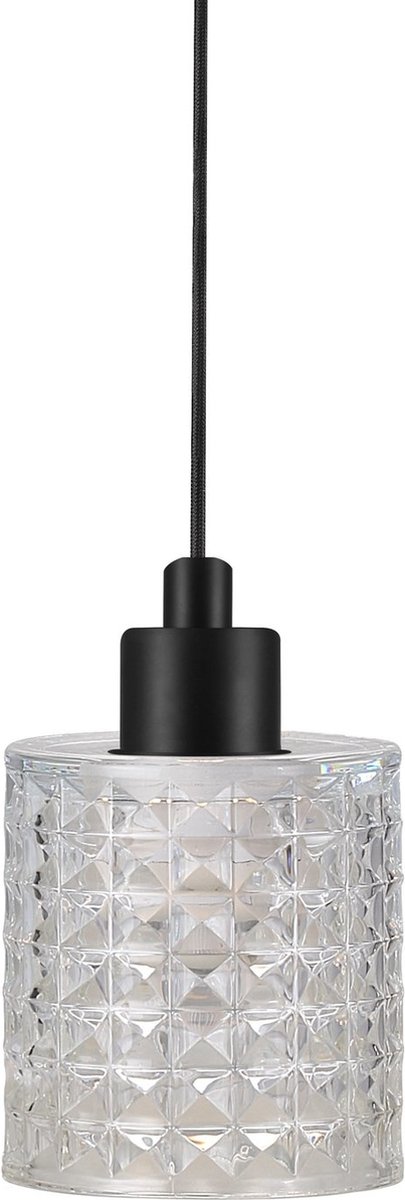 Nordlux hanglamp Hollywood zwart transparant E27